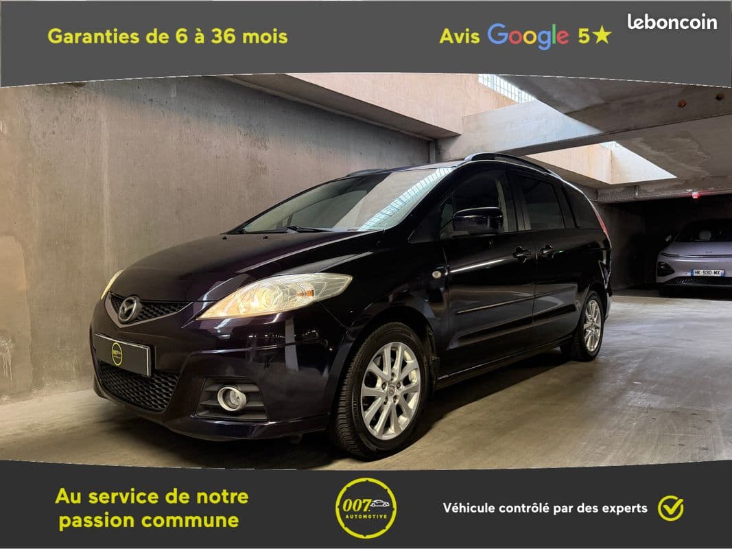 MAZDA 5 Exclusive 2.0L MZR 146 - 1ère main - 7 places - Carplay & Android auto - Régulateur vitesse - GPS tactile - Bluetooth téléphone & audio - Sièges chauffants - Climatisation auto - Révisée, occasion, 007 Automotive